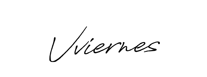 Make a beautiful signature design for name Vviernes. With this signature (Antro_Vectra_Bolder) style, you can create a handwritten signature for free. Vviernes signature style 7 images and pictures png