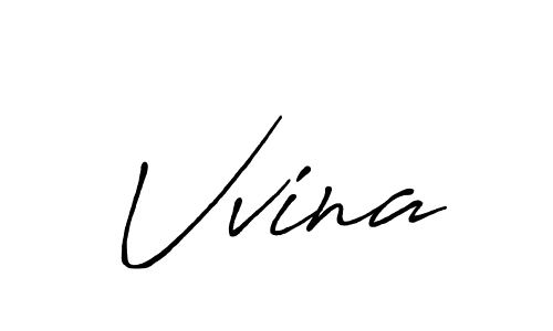 Make a beautiful signature design for name Vvina. With this signature (Antro_Vectra_Bolder) style, you can create a handwritten signature for free. Vvina signature style 7 images and pictures png