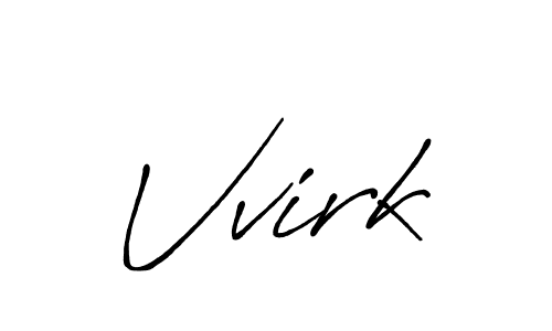 Make a beautiful signature design for name Vvirk. With this signature (Antro_Vectra_Bolder) style, you can create a handwritten signature for free. Vvirk signature style 7 images and pictures png