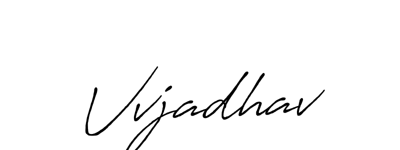 The best way (Antro_Vectra_Bolder) to make a short signature is to pick only two or three words in your name. The name Vvjadhav include a total of six letters. For converting this name. Vvjadhav signature style 7 images and pictures png