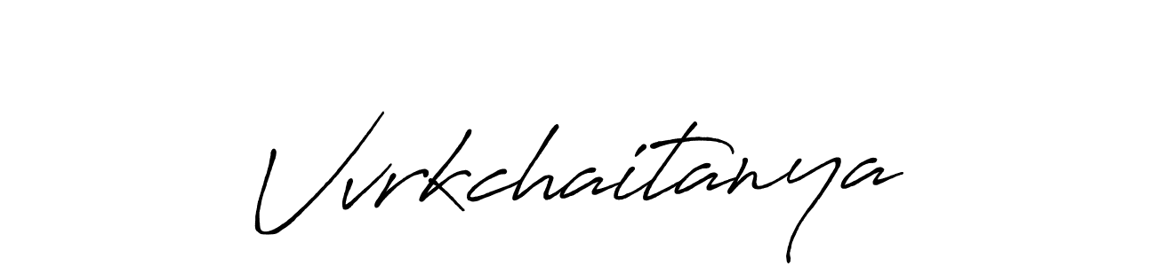 Antro_Vectra_Bolder is a professional signature style that is perfect for those who want to add a touch of class to their signature. It is also a great choice for those who want to make their signature more unique. Get Vvrkchaitanya name to fancy signature for free. Vvrkchaitanya signature style 7 images and pictures png