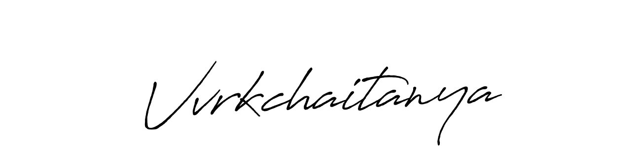 Create a beautiful signature design for name Vvrkchaitanya. With this signature (Antro_Vectra_Bolder) fonts, you can make a handwritten signature for free. Vvrkchaitanya signature style 7 images and pictures png