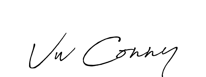 Design your own signature with our free online signature maker. With this signature software, you can create a handwritten (Antro_Vectra_Bolder) signature for name Vw Conny. Vw Conny signature style 7 images and pictures png