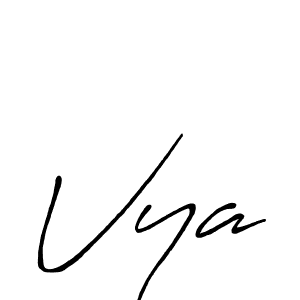 Create a beautiful signature design for name Vya. With this signature (Antro_Vectra_Bolder) fonts, you can make a handwritten signature for free. Vya signature style 7 images and pictures png