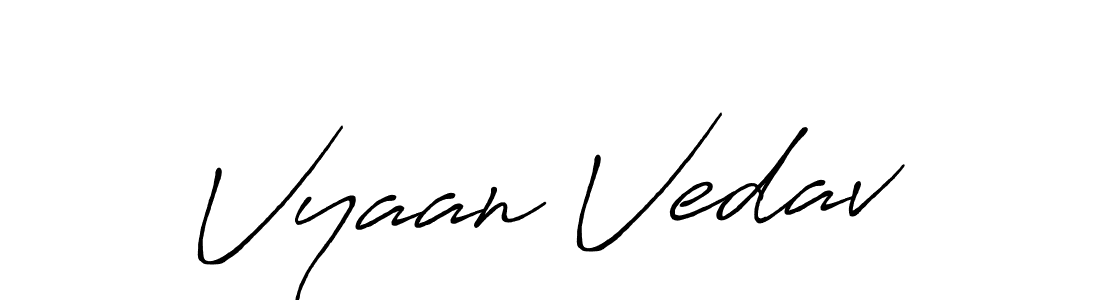 This is the best signature style for the Vyaan Vedav name. Also you like these signature font (Antro_Vectra_Bolder). Mix name signature. Vyaan Vedav signature style 7 images and pictures png