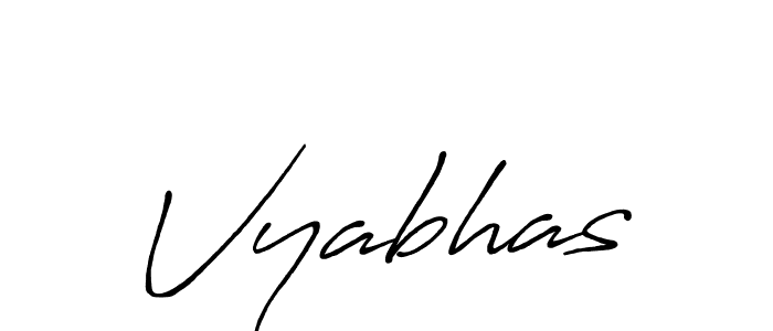 Create a beautiful signature design for name Vyabhas. With this signature (Antro_Vectra_Bolder) fonts, you can make a handwritten signature for free. Vyabhas signature style 7 images and pictures png