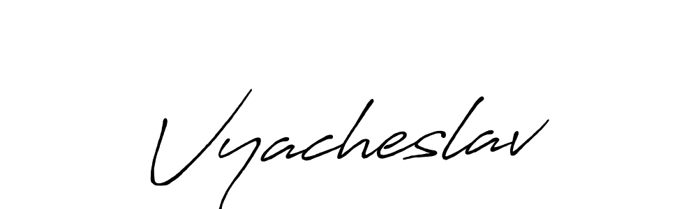 How to make Vyacheslav signature? Antro_Vectra_Bolder is a professional autograph style. Create handwritten signature for Vyacheslav name. Vyacheslav signature style 7 images and pictures png