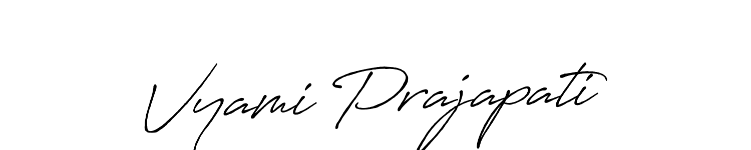 Vyami Prajapati stylish signature style. Best Handwritten Sign (Antro_Vectra_Bolder) for my name. Handwritten Signature Collection Ideas for my name Vyami Prajapati. Vyami Prajapati signature style 7 images and pictures png