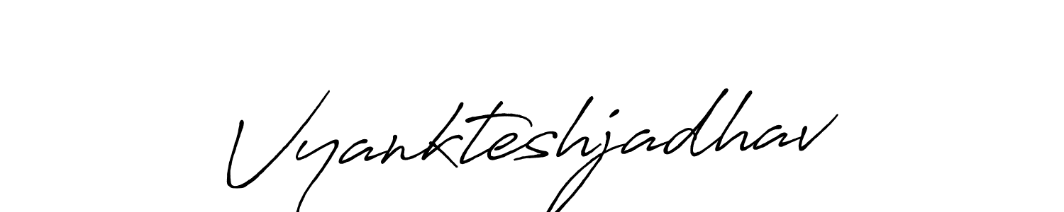 Use a signature maker to create a handwritten signature online. With this signature software, you can design (Antro_Vectra_Bolder) your own signature for name Vyankteshjadhav. Vyankteshjadhav signature style 7 images and pictures png