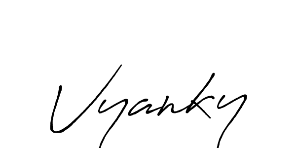 Design your own signature with our free online signature maker. With this signature software, you can create a handwritten (Antro_Vectra_Bolder) signature for name Vyanky. Vyanky signature style 7 images and pictures png