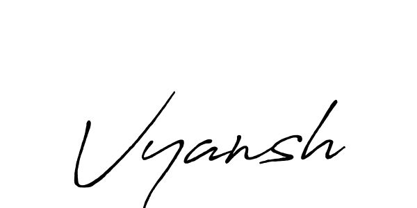 The best way (Antro_Vectra_Bolder) to make a short signature is to pick only two or three words in your name. The name Vyansh include a total of six letters. For converting this name. Vyansh signature style 7 images and pictures png