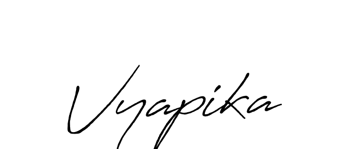 Design your own signature with our free online signature maker. With this signature software, you can create a handwritten (Antro_Vectra_Bolder) signature for name Vyapika. Vyapika signature style 7 images and pictures png