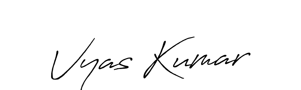 Also we have Vyas Kumar name is the best signature style. Create professional handwritten signature collection using Antro_Vectra_Bolder autograph style. Vyas Kumar signature style 7 images and pictures png