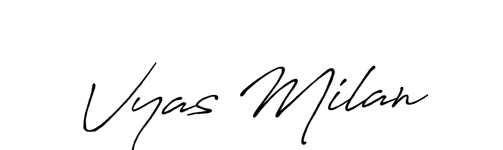 See photos of Vyas Milan official signature by Spectra . Check more albums & portfolios. Read reviews & check more about Antro_Vectra_Bolder font. Vyas Milan signature style 7 images and pictures png