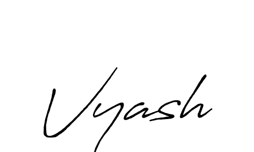 It looks lik you need a new signature style for name Vyash. Design unique handwritten (Antro_Vectra_Bolder) signature with our free signature maker in just a few clicks. Vyash signature style 7 images and pictures png