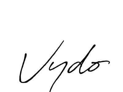 Vydo stylish signature style. Best Handwritten Sign (Antro_Vectra_Bolder) for my name. Handwritten Signature Collection Ideas for my name Vydo. Vydo signature style 7 images and pictures png