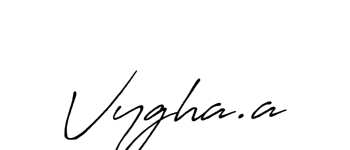 Use a signature maker to create a handwritten signature online. With this signature software, you can design (Antro_Vectra_Bolder) your own signature for name Vygha.a. Vygha.a signature style 7 images and pictures png