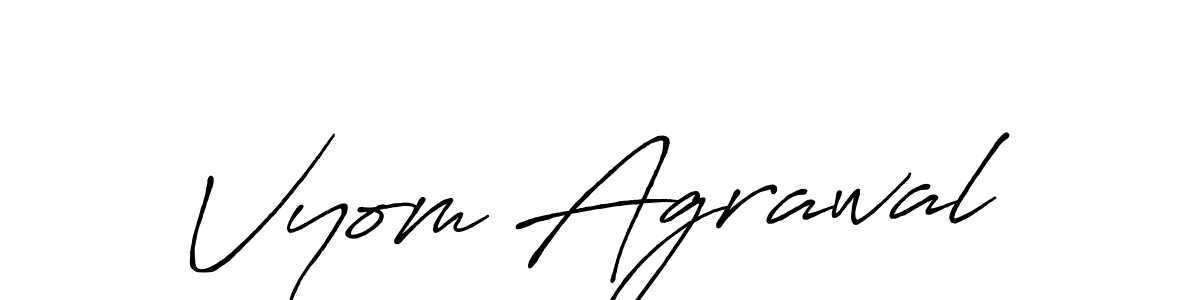 Best and Professional Signature Style for Vyom Agrawal. Antro_Vectra_Bolder Best Signature Style Collection. Vyom Agrawal signature style 7 images and pictures png