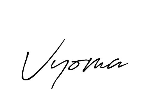Make a beautiful signature design for name Vyoma. With this signature (Antro_Vectra_Bolder) style, you can create a handwritten signature for free. Vyoma signature style 7 images and pictures png