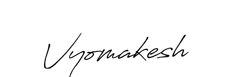 Make a beautiful signature design for name Vyomakesh. With this signature (Antro_Vectra_Bolder) style, you can create a handwritten signature for free. Vyomakesh signature style 7 images and pictures png