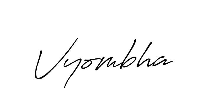 Similarly Antro_Vectra_Bolder is the best handwritten signature design. Signature creator online .You can use it as an online autograph creator for name Vyombha. Vyombha signature style 7 images and pictures png