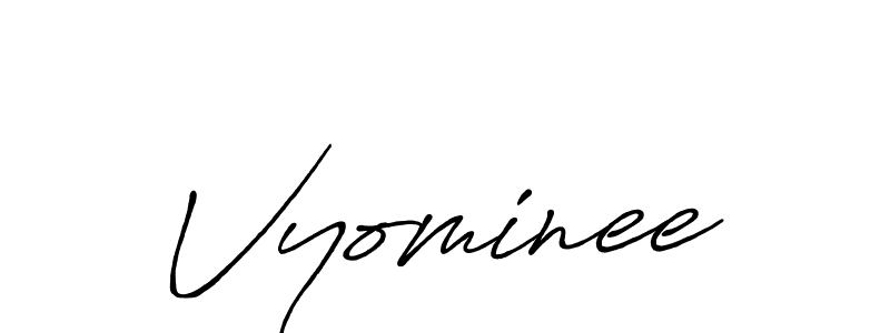 Make a beautiful signature design for name Vyominee. With this signature (Antro_Vectra_Bolder) style, you can create a handwritten signature for free. Vyominee signature style 7 images and pictures png