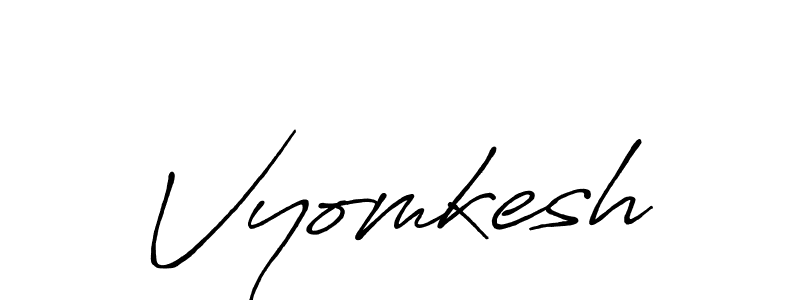 Create a beautiful signature design for name Vyomkesh. With this signature (Antro_Vectra_Bolder) fonts, you can make a handwritten signature for free. Vyomkesh signature style 7 images and pictures png
