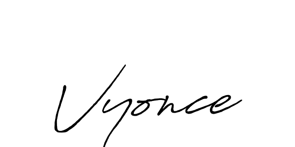 How to make Vyonce name signature. Use Antro_Vectra_Bolder style for creating short signs online. This is the latest handwritten sign. Vyonce signature style 7 images and pictures png