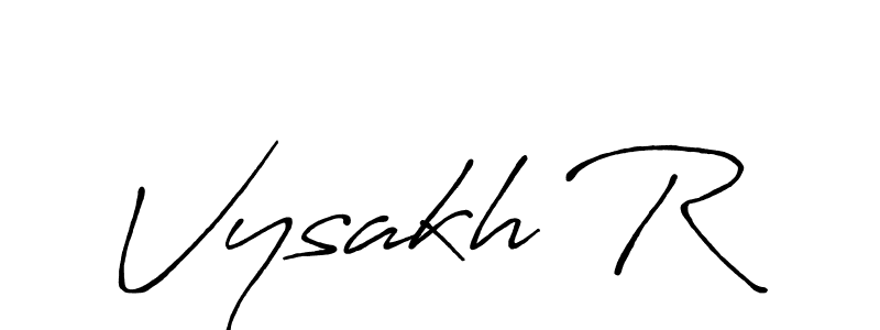 How to make Vysakh R name signature. Use Antro_Vectra_Bolder style for creating short signs online. This is the latest handwritten sign. Vysakh R signature style 7 images and pictures png