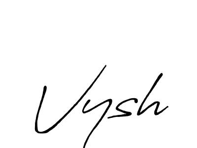 How to make Vysh signature? Antro_Vectra_Bolder is a professional autograph style. Create handwritten signature for Vysh name. Vysh signature style 7 images and pictures png