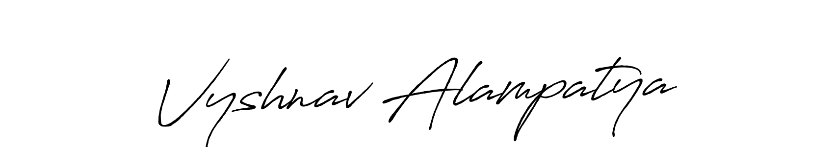 if you are searching for the best signature style for your name Vyshnav Alampatya. so please give up your signature search. here we have designed multiple signature styles  using Antro_Vectra_Bolder. Vyshnav Alampatya signature style 7 images and pictures png