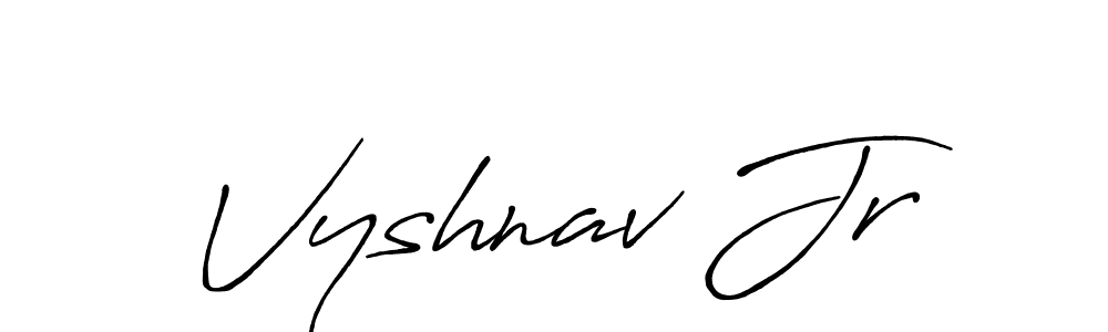 Design your own signature with our free online signature maker. With this signature software, you can create a handwritten (Antro_Vectra_Bolder) signature for name Vyshnav Jr. Vyshnav Jr signature style 7 images and pictures png