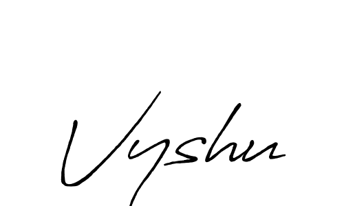 Also we have Vyshu name is the best signature style. Create professional handwritten signature collection using Antro_Vectra_Bolder autograph style. Vyshu signature style 7 images and pictures png