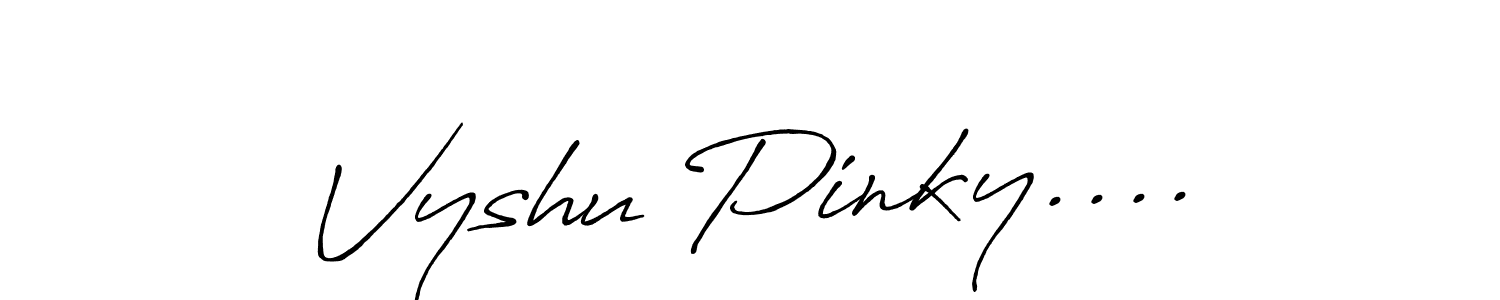 How to make Vyshu Pinky.... signature? Antro_Vectra_Bolder is a professional autograph style. Create handwritten signature for Vyshu Pinky.... name. Vyshu Pinky.... signature style 7 images and pictures png