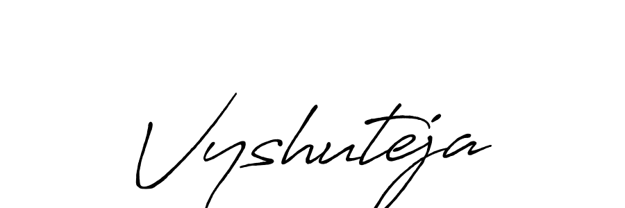 if you are searching for the best signature style for your name Vyshuteja. so please give up your signature search. here we have designed multiple signature styles  using Antro_Vectra_Bolder. Vyshuteja signature style 7 images and pictures png