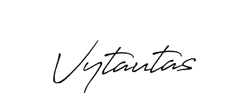 Make a beautiful signature design for name Vytautas. With this signature (Antro_Vectra_Bolder) style, you can create a handwritten signature for free. Vytautas signature style 7 images and pictures png