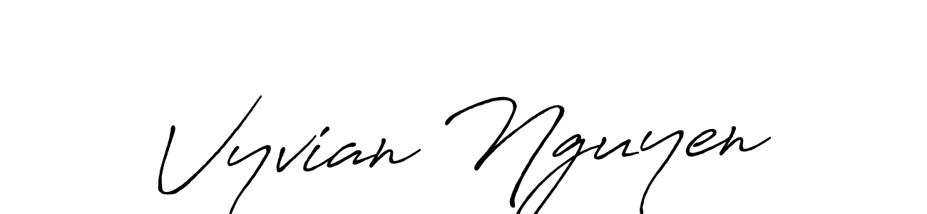 Design your own signature with our free online signature maker. With this signature software, you can create a handwritten (Antro_Vectra_Bolder) signature for name Vyvian Nguyen. Vyvian Nguyen signature style 7 images and pictures png