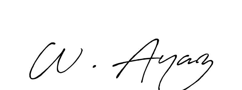 You can use this online signature creator to create a handwritten signature for the name W . Ayaz. This is the best online autograph maker. W . Ayaz signature style 7 images and pictures png