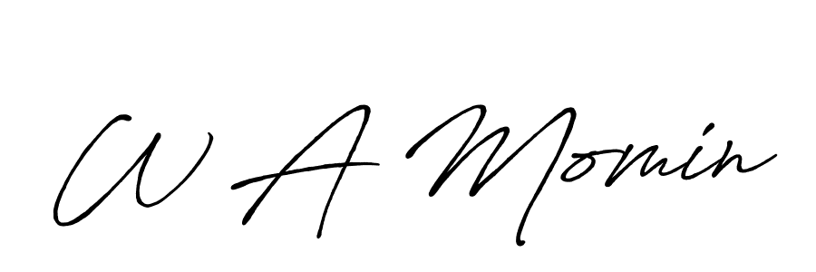 Once you've used our free online signature maker to create your best signature Antro_Vectra_Bolder style, it's time to enjoy all of the benefits that W A Momin name signing documents. W A Momin signature style 7 images and pictures png