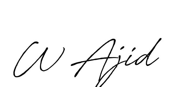 How to make W Ajid signature? Antro_Vectra_Bolder is a professional autograph style. Create handwritten signature for W Ajid name. W Ajid signature style 7 images and pictures png