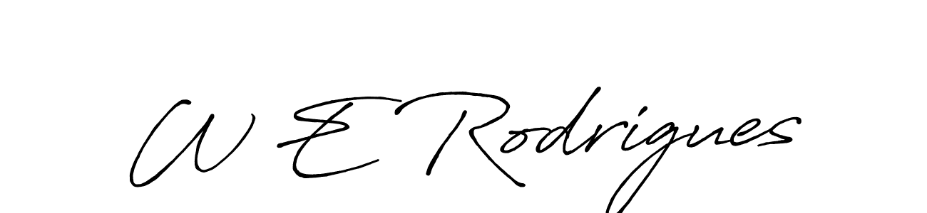 Make a short W E Rodrigues signature style. Manage your documents anywhere anytime using Antro_Vectra_Bolder. Create and add eSignatures, submit forms, share and send files easily. W E Rodrigues signature style 7 images and pictures png