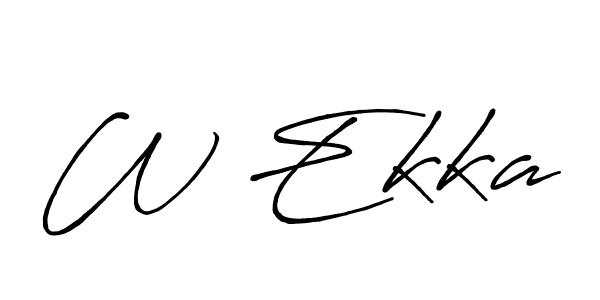 How to make W Ekka signature? Antro_Vectra_Bolder is a professional autograph style. Create handwritten signature for W Ekka name. W Ekka signature style 7 images and pictures png