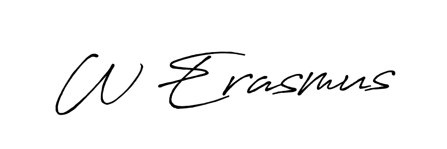 Create a beautiful signature design for name W Erasmus. With this signature (Antro_Vectra_Bolder) fonts, you can make a handwritten signature for free. W Erasmus signature style 7 images and pictures png