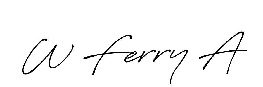 Best and Professional Signature Style for W Ferry A. Antro_Vectra_Bolder Best Signature Style Collection. W Ferry A signature style 7 images and pictures png