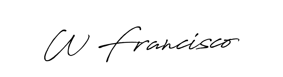 Once you've used our free online signature maker to create your best signature Antro_Vectra_Bolder style, it's time to enjoy all of the benefits that W Francisco name signing documents. W Francisco signature style 7 images and pictures png