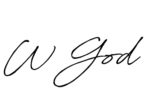 Antro_Vectra_Bolder is a professional signature style that is perfect for those who want to add a touch of class to their signature. It is also a great choice for those who want to make their signature more unique. Get W God name to fancy signature for free. W God signature style 7 images and pictures png