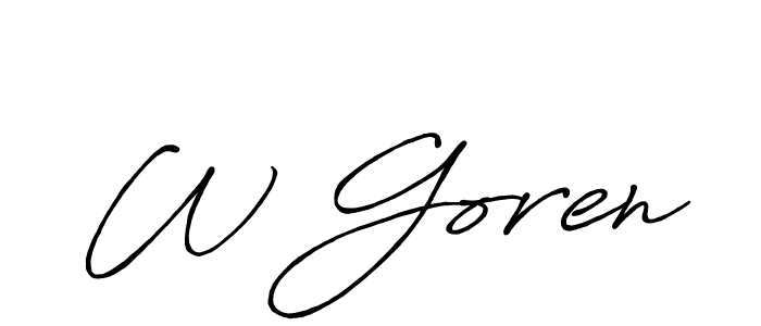 Once you've used our free online signature maker to create your best signature Antro_Vectra_Bolder style, it's time to enjoy all of the benefits that W Goren name signing documents. W Goren signature style 7 images and pictures png