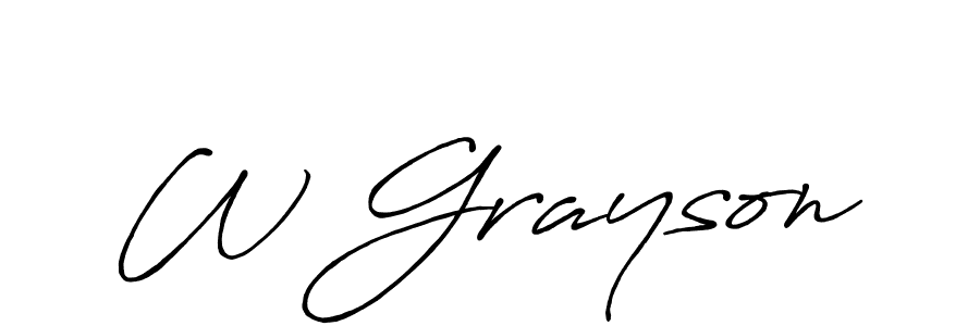 Make a short W Grayson signature style. Manage your documents anywhere anytime using Antro_Vectra_Bolder. Create and add eSignatures, submit forms, share and send files easily. W Grayson signature style 7 images and pictures png