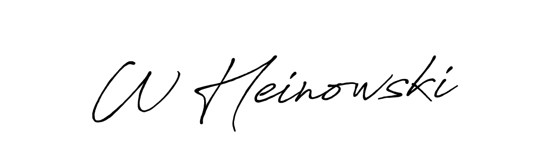 Also You can easily find your signature by using the search form. We will create W Heinowski name handwritten signature images for you free of cost using Antro_Vectra_Bolder sign style. W Heinowski signature style 7 images and pictures png