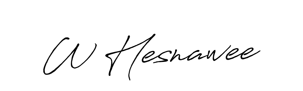 You can use this online signature creator to create a handwritten signature for the name W Hesnawee. This is the best online autograph maker. W Hesnawee signature style 7 images and pictures png